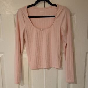Hollister Blush Long Sleeve Top
